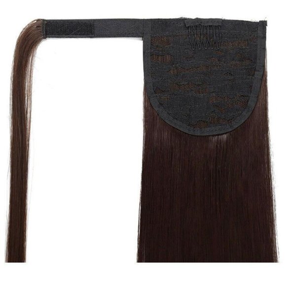 Ponytail Wrap Around Hair Piece Long Straight 22 Inch MMZ-22 Color 2 - Picture 9 of 12